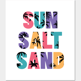 Sun Salt Sand Vintage v7 Posters and Art